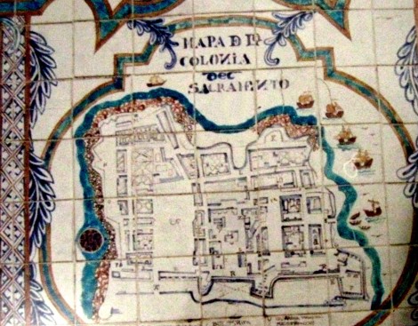 Mapa de Colonia pintado